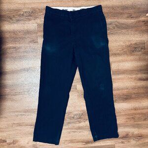 Dickies Chinos Mens 38x33 Dark Navy Blue 874 Flex Cotton Work Pants